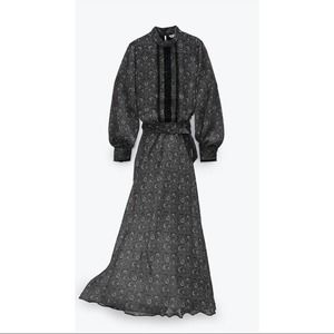 NEW ZARA LONG SLEEVE PRINT DRESS